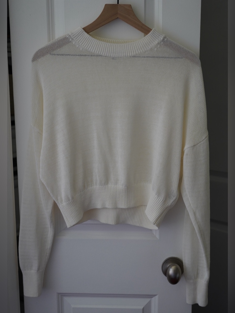 Madewell Loose-Knit Crewneck in Ivory